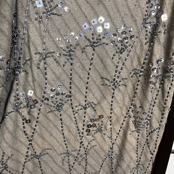 Swee Lo New York Grey Embellished Silk Dress 14 - Picture 6 of 9